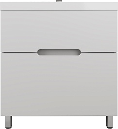 Style Line Тумба под раковину Матис 80 белая матовая – фотография-1